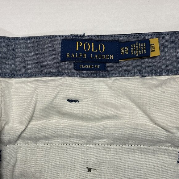 Polo Ralph Lauren Mens Big & Tall 46B Navy Classic Fit 10" Shorts 100% Cotton - Picture 9 of 9